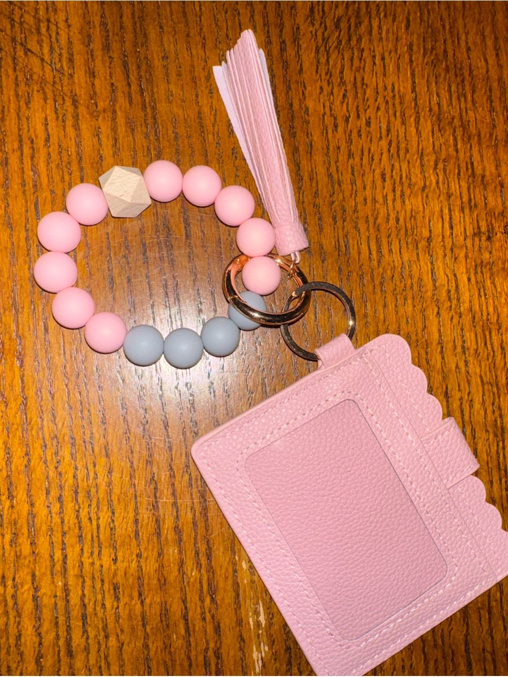 Pink wristlet